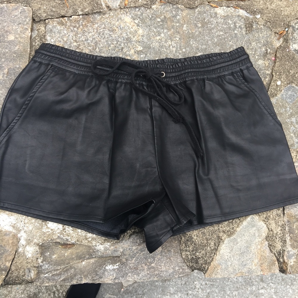 Never worn Faux leather shorts